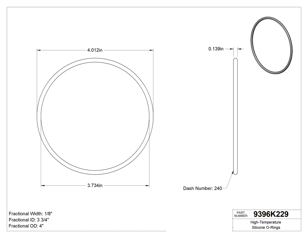 Technical drawing - 9396K229
